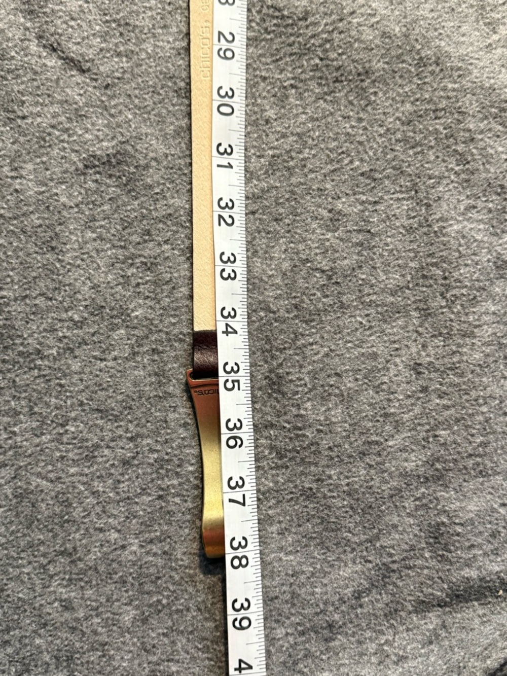 Chico's Brown Leather Belt with Gold-Tone Hook Detail - Picture 3 of 4
